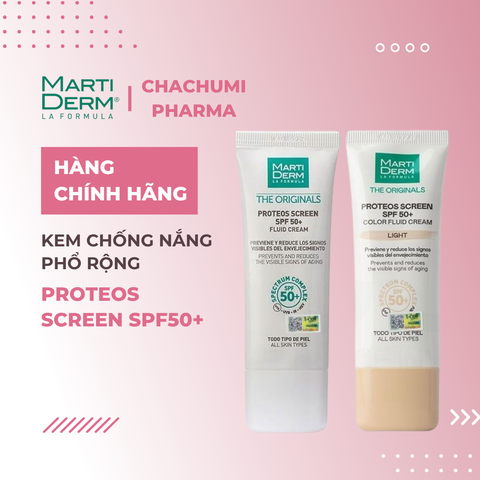 MartiDerm The Originals Proteos Screen SPF50+ Fluid Cream - Kem chống nắng phổ rộng 40ml