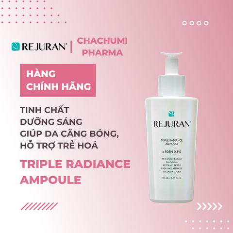 Tinh chất Rejuran Triple Radiance Ampoule dưỡng sáng giúp da căng bóng, hỗ trợ trẻ hoá 50ml