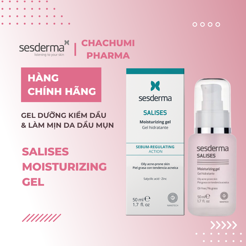 Sesderma Salises Moisturizing Gel 50ml – Gel Dưỡng Kiềm Dầu & Làm Mịn Da Dầu Mụn 50ml