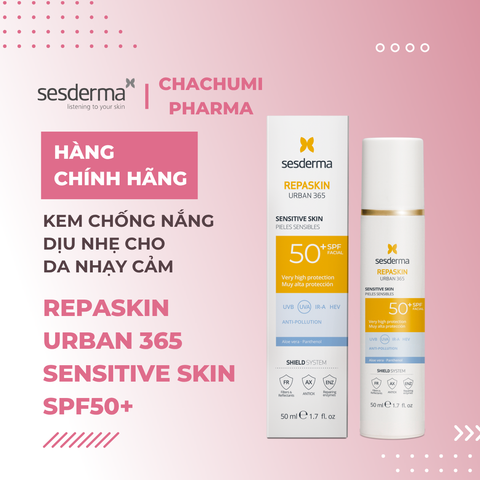 Sesderma Repaskin SPF 50+  Bleaching - Sensitive Skin - Invisible Light Texture - Dry Touch - Kem Chống Nắng 50ml