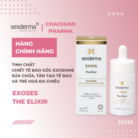 Sesderma Exoses The Elixir 30ml - Tinh Chất Chiết Tế Bào Gốc Exosome Sửa Chữa, Tân Tạo Tế Bào Và Trẻ Hoá Đa Chiều 30ml
