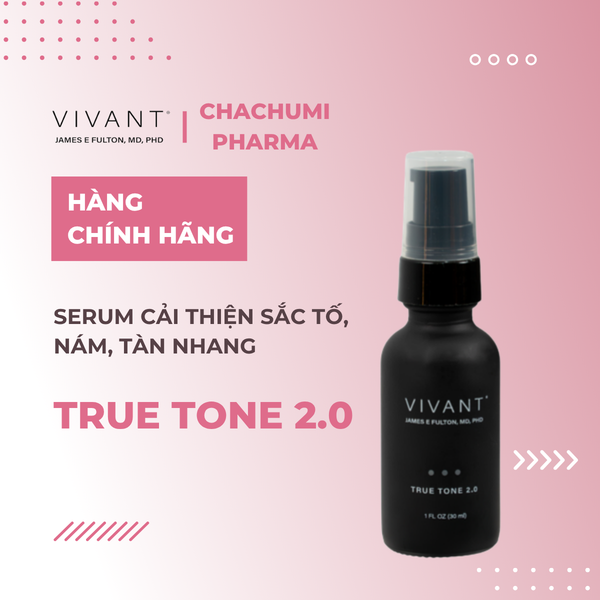 Vivant True Tone 2.0 30ml - Tinh chất chống lão hóa