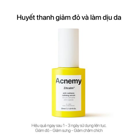 Acnemy Zitcalm Anti Redness Calming Serum Tinh Chất Làm Dịu Da Mụn Và Giảm Tình Trạng Đỏ Da 30ml