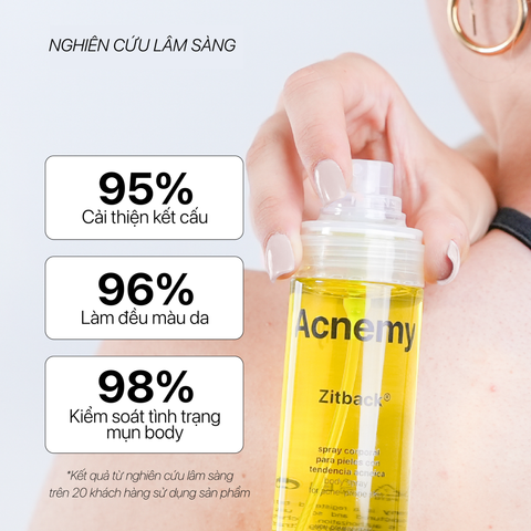 Acnemy Zitback Xịt Mụn Body Hỗ Trợ Làm Giảm Mụn Lưng Và Ngực Hiệu Quả 80ml