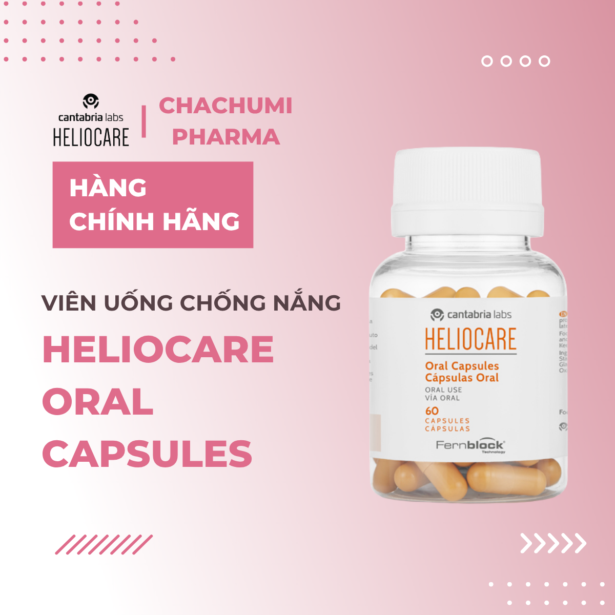 Viên Uống Chống Nắng Heliocare Oral Capsules 60 viên
