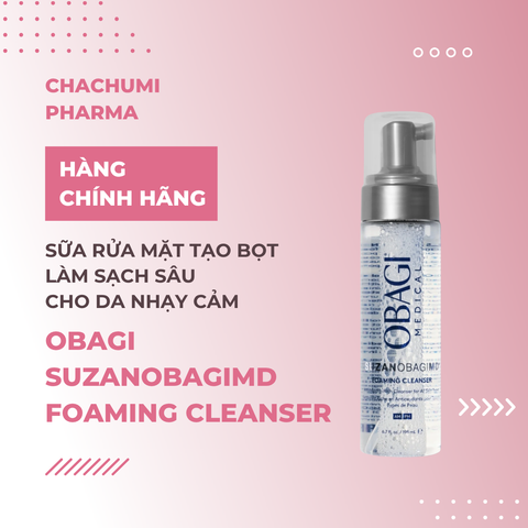[DATE 10/2027] Sữa rửa mặt tạo bọt làm sạch sâu cho da nhạy cảm Obagi SUZANOBAGIMD Foaming Cleanser