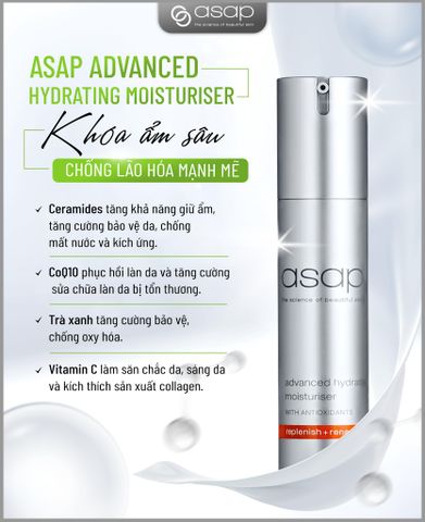 Asap Advanced Hydrating Moisturiser – Kem dưỡng ẩm chống lão hóa
