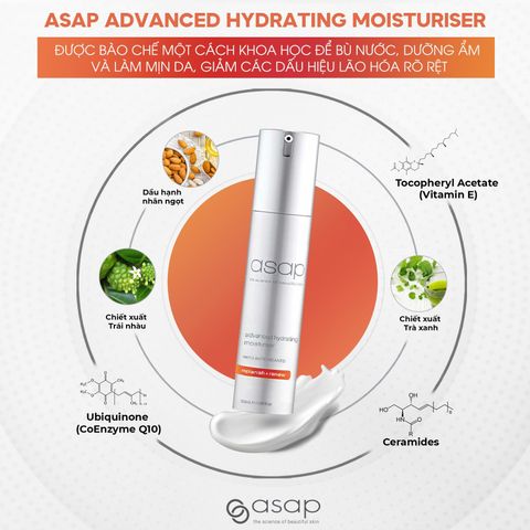 Asap Advanced Hydrating Moisturiser – Kem dưỡng ẩm chống lão hóa
