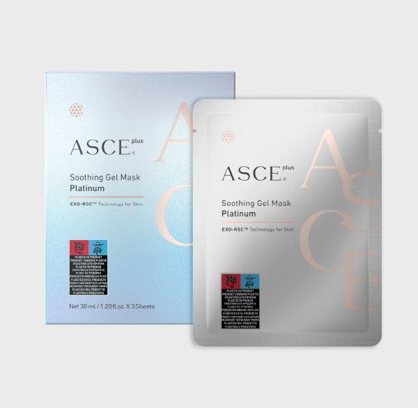 ASCE plus Soothing Gel Mask Platinum - Mặt Nạ Làm Dịu Phục Hồi Da Tổn Thương, Kích Ứng Hoặc Sau Xâm Lấn 38ml x 3 miếng/hộp