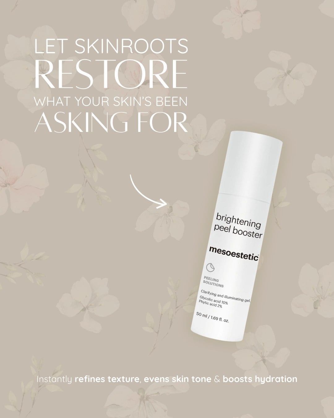 Mesoestetic Brightening Peel Booster Gel Tẩy Tế Bào Chết Hỗ Trợ Làm Đều Màu Da 50ml