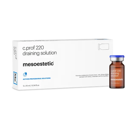 Mesoestetic C.Prof 220 Draining Solution - Tinh Chất Hỗ Trợ Dẫn Lưu, Chống Oxy Hoá, Săn Chắc Da 5x10ml