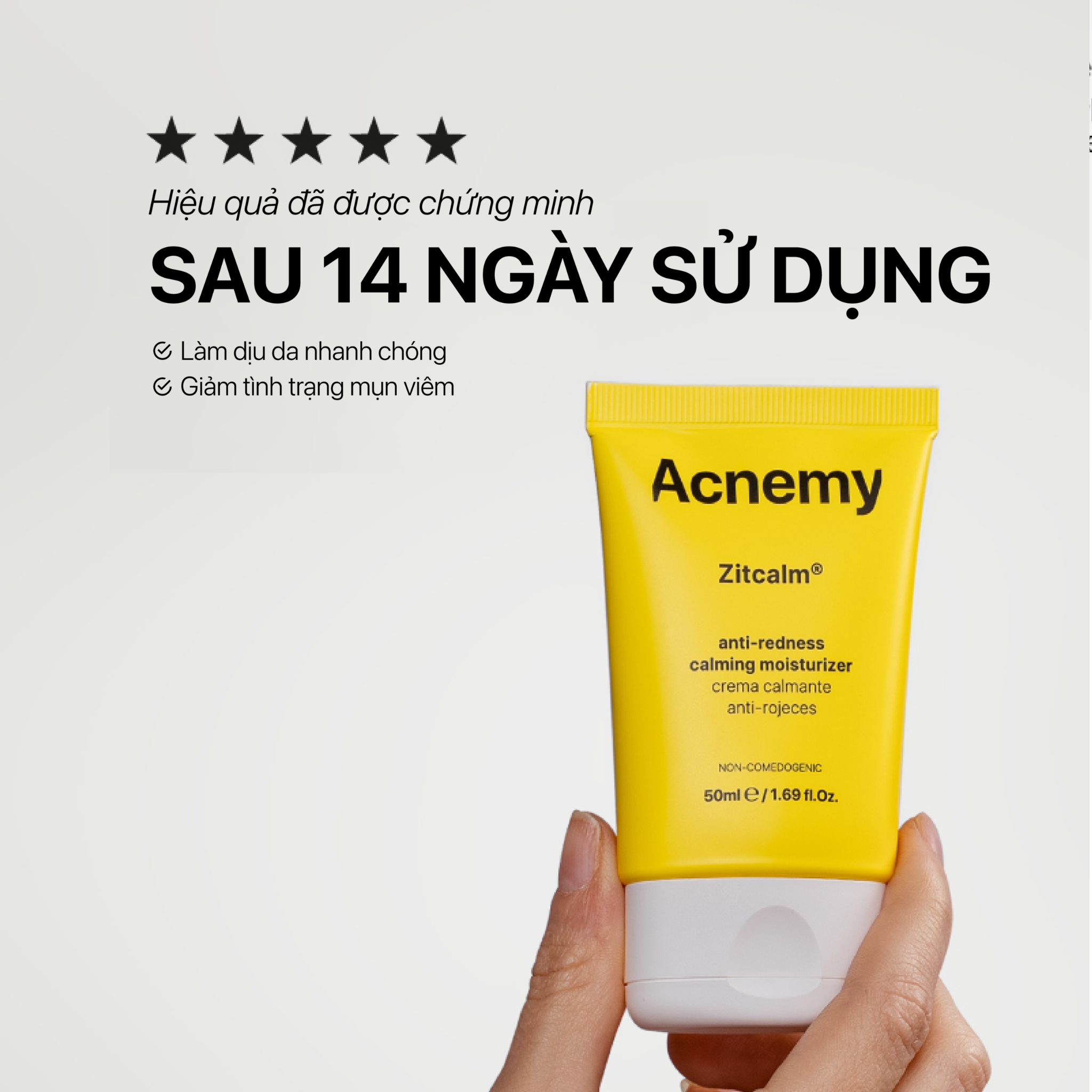 Acnemy Zitcalm Anti Redness Calming Moisturizer Kem Dưỡng Làm Dịu Da Và Hỗ Trợ Phục Hồi Da 50ml