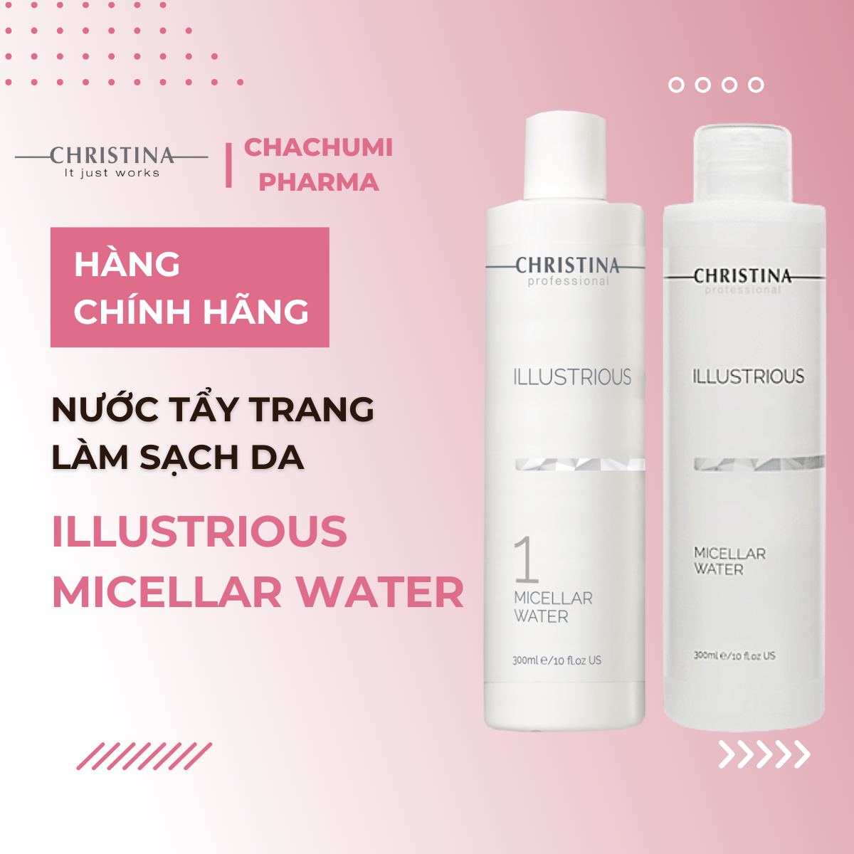 Tẩy Trang Christina Illustrious Micellar Water Nước tẩy trang làm sạch da 300ml