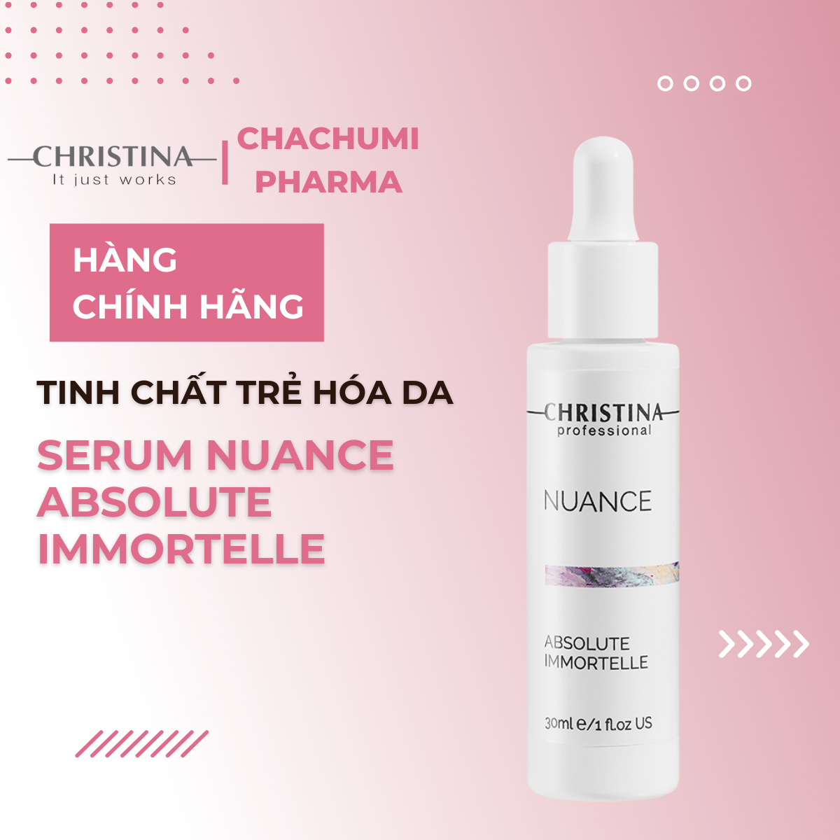 Serum Christina Nuance Absolute Immortelle trẻ hoá da từ cây hoa bất tử 30ml