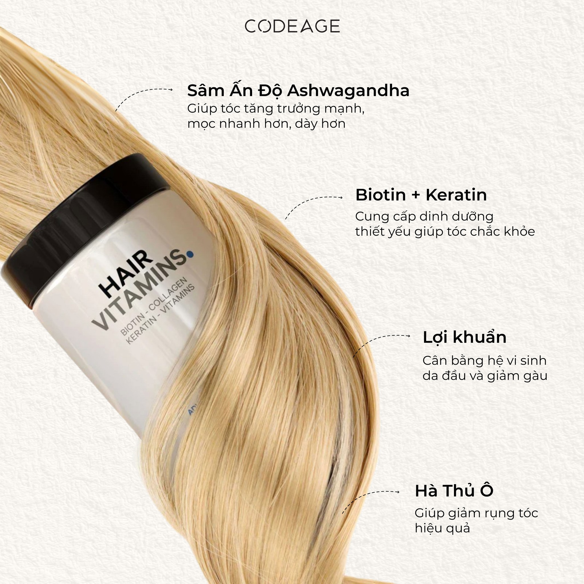 CODEAGE HAIR VITAMINS - VIÊN UỐNG CHO TÓC