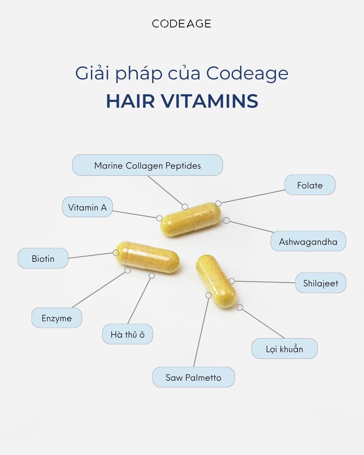 CODEAGE HAIR VITAMINS - VIÊN UỐNG CHO TÓC