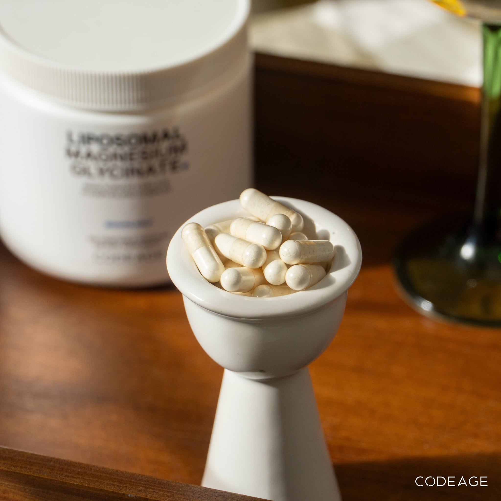 Codeage Liposomal Magnesium Glycinate 240v - Viên Uống Bổ Sung Magiê Hỗ Trợ Tập Gym, Giấc Ngủ, Xương Khớp, Giảm Stress