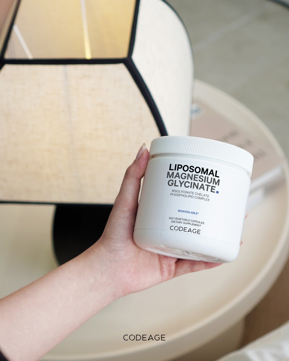 Codeage Liposomal Magnesium Glycinate 240v - Viên Uống Bổ Sung Magiê Hỗ Trợ Tập Gym, Giấc Ngủ, Xương Khớp, Giảm Stress