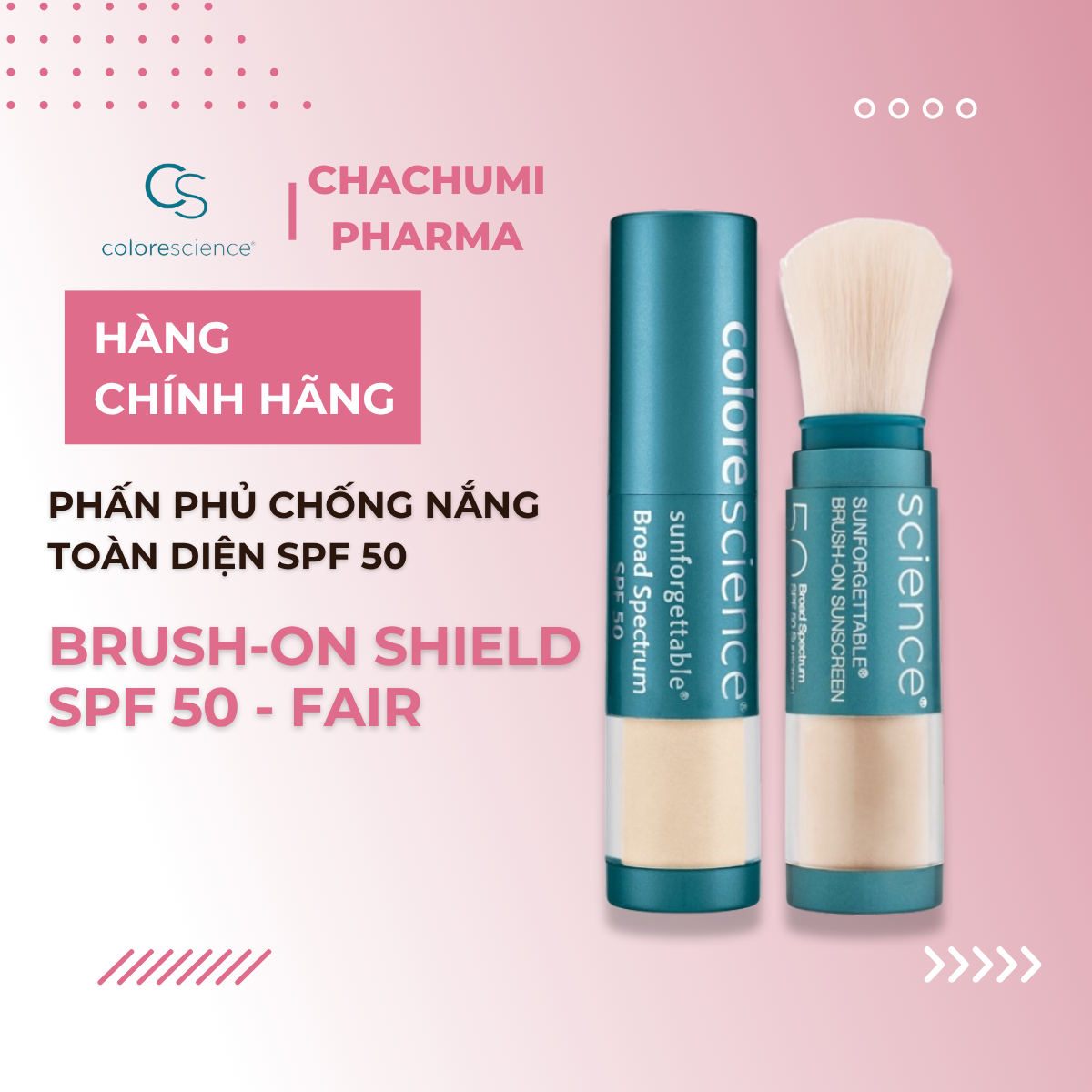 Phấn Phủ Chống Nắng Dạng Cọ SPF 50 Colorescience Brush-On Shield - Fair