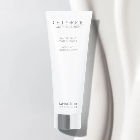 Swissline Cell Shock AI Skin-Refining Foam Cleanser - Foam rửa mặt sạch sâu & thanh lọc & êm dịu làn da 160ml