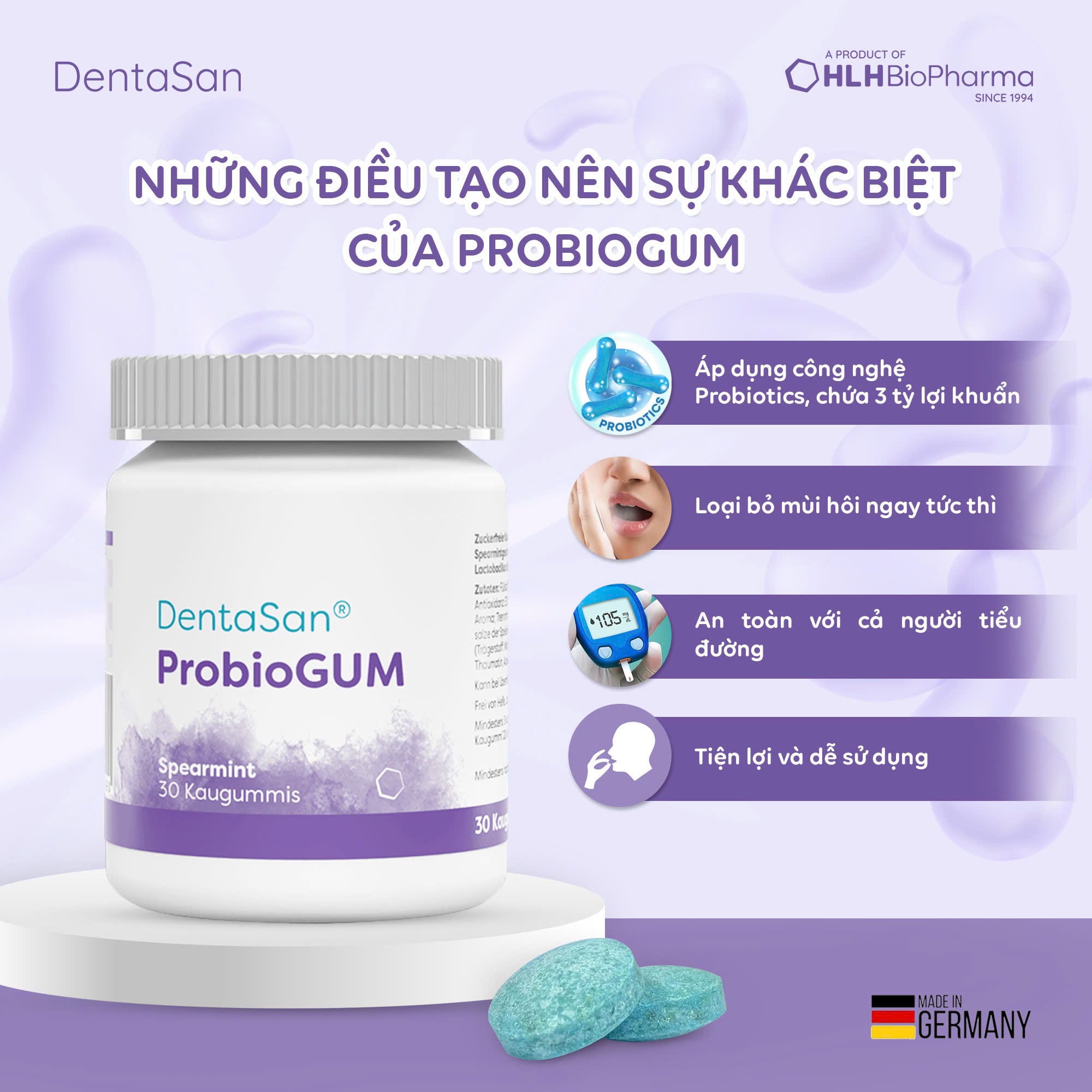 Viên nhai bổ sung lợi khuẩn DentaSan ProbioGUM