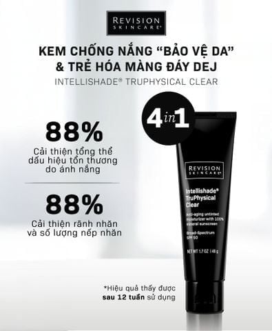 [Tuýp 4g] Kem Chống Nắng Revision Skincare Intellishade Truphysical Clear Kết Hợp Dưỡng Ẩm Và Làm Giảm Nếp Nhăn