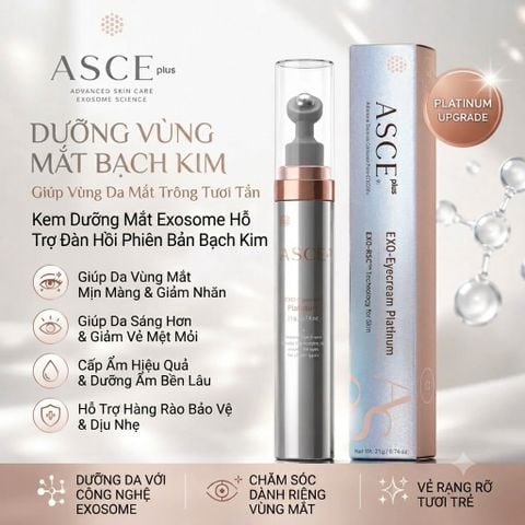 ASCE plus EXO-Eyecream Platinum Kem Dưỡng Mắt Với Exosome Giảm Thâm Bọng Chống Nhăn 21g