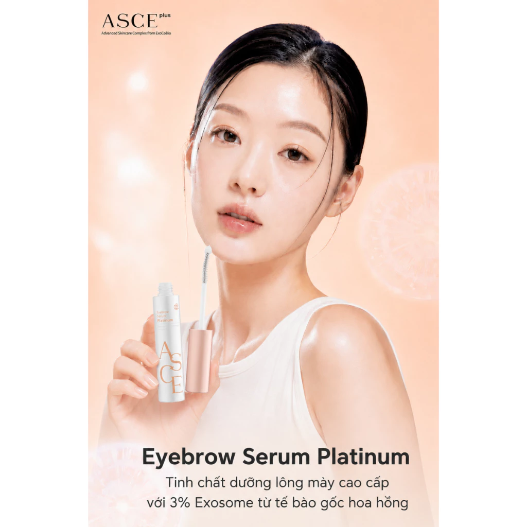 ASCE Plus Eyelash & Eyebrow Serum Platinum - Tinh Chất Dưỡng Mi & Mày Với Exosome 8.5g