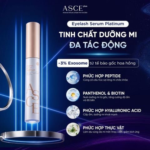 ASCE Plus Eyelash & Eyebrow Serum Platinum - Tinh Chất Dưỡng Mi & Mày Với Exosome 8.5g