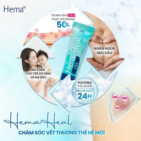 Rejuvaskin HemaHeal Gel Hỗ Trợ Hồi Phục Vết Thương Hở Sau Phẫu Thuật 5g