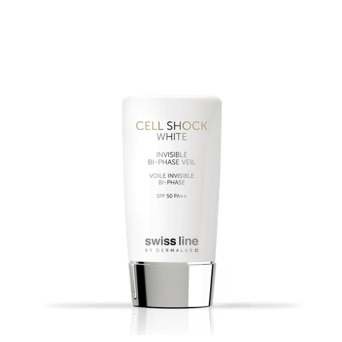 Swissline Cell Shock White Invisible Bi-Phase Veil SPF 50 - Nhũ Tương Chống Nắng Và Bức Xạ Nhiệt Bảo Vệ Da SPF 50 PA++