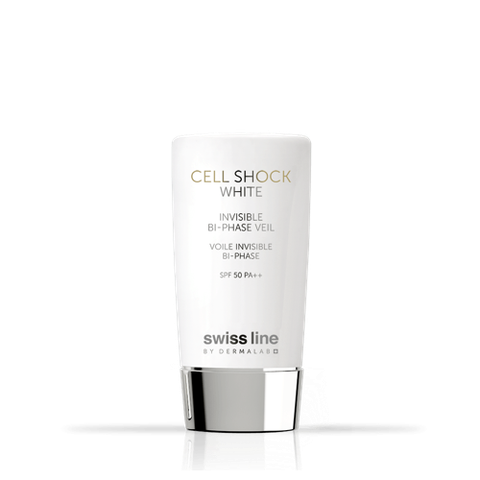 Swissline Cell Shock White Invisible Bi-Phase Veil SPF 50 - Nhũ Tương Chống Nắng Và Bức Xạ Nhiệt Bảo Vệ Da SPF 50 PA++