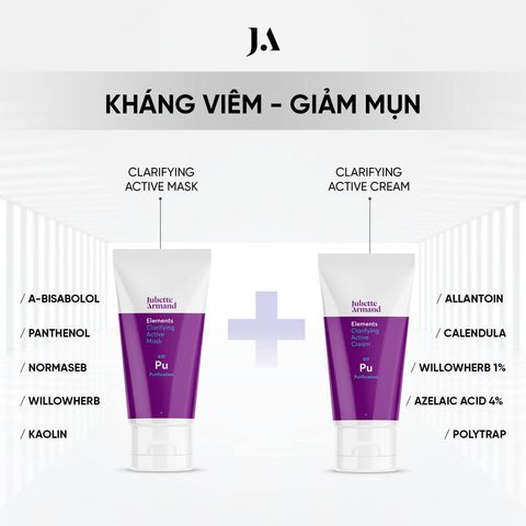 Juliette Armand Elements Clarifying Active Mask Mặt Nạ Làm Dịu Da, Hỗ Trợ Giảm Kích Ứng Cho Da Nhạy Cảm 50ml