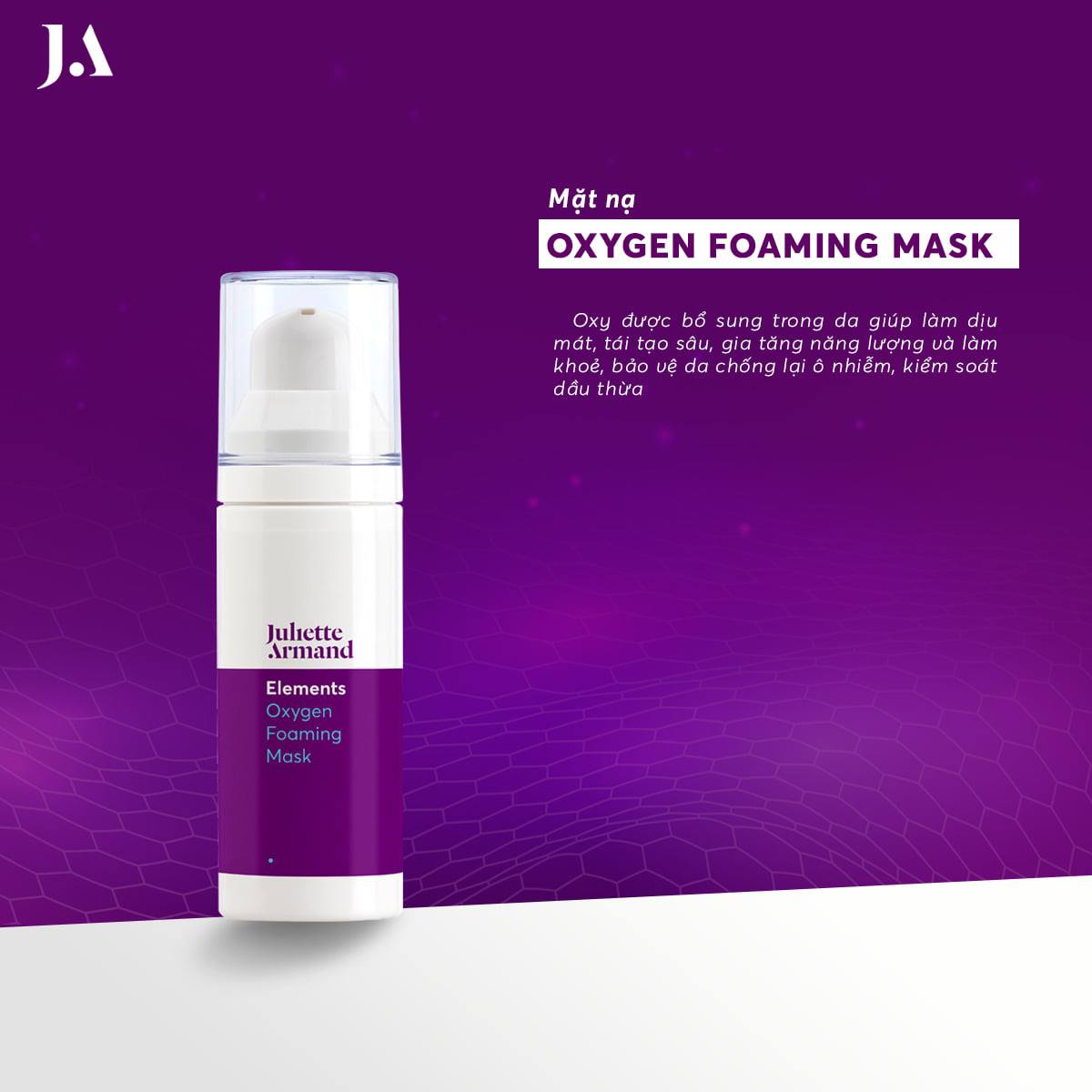 Juliette Armand Elements Oxygen Foaming Mask Mặt Nạ Oxy Tươi Trẻ Hóa Da, Làm Sáng Và Phục Hồi Da Xỉn Màu 30ml