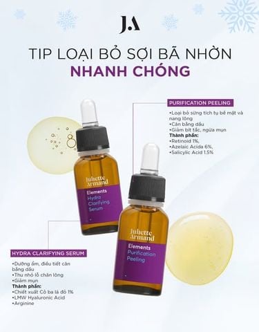 Juliette Armand Elements Purification Peeling Gel Lột Tẩy Hóa Học An Toàn Cho Da Trẻ, Dầu Mụn, Hỗ Trợ Làm Sạch Lỗ Chân Lông 10ml