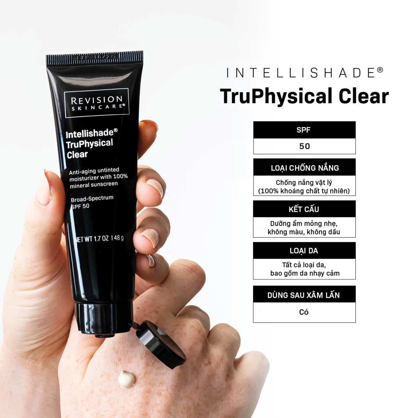 Revision Skincare Intellishade Truphysical Clear Kem Chống Nắng Kết Hợp Dưỡng Ẩm Và Làm Giảm Nếp Nhăn 48g