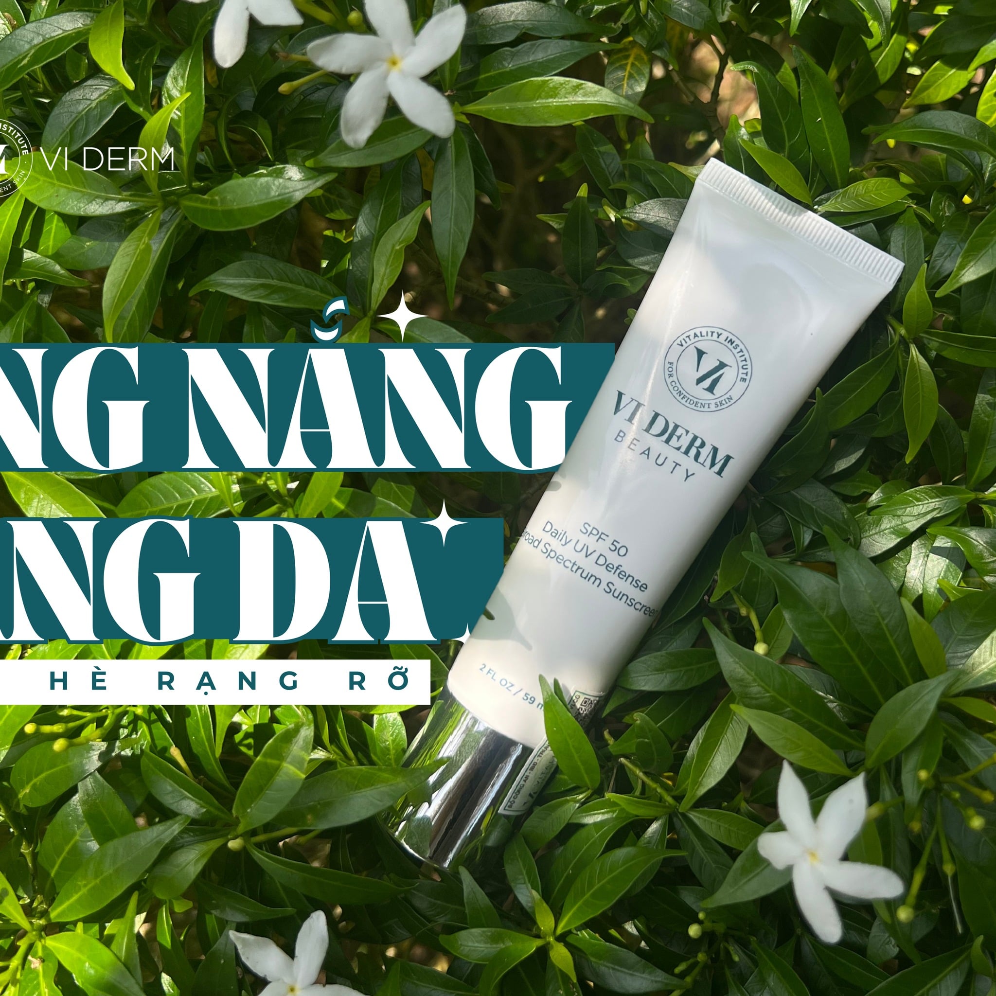 [Date 11/2026] VI DERM SPF 50 Broad Spectrum Sunscreen - Kem Chống Nắng Phổ Rộng Bảo Vệ Da Toàn Diện 59ml