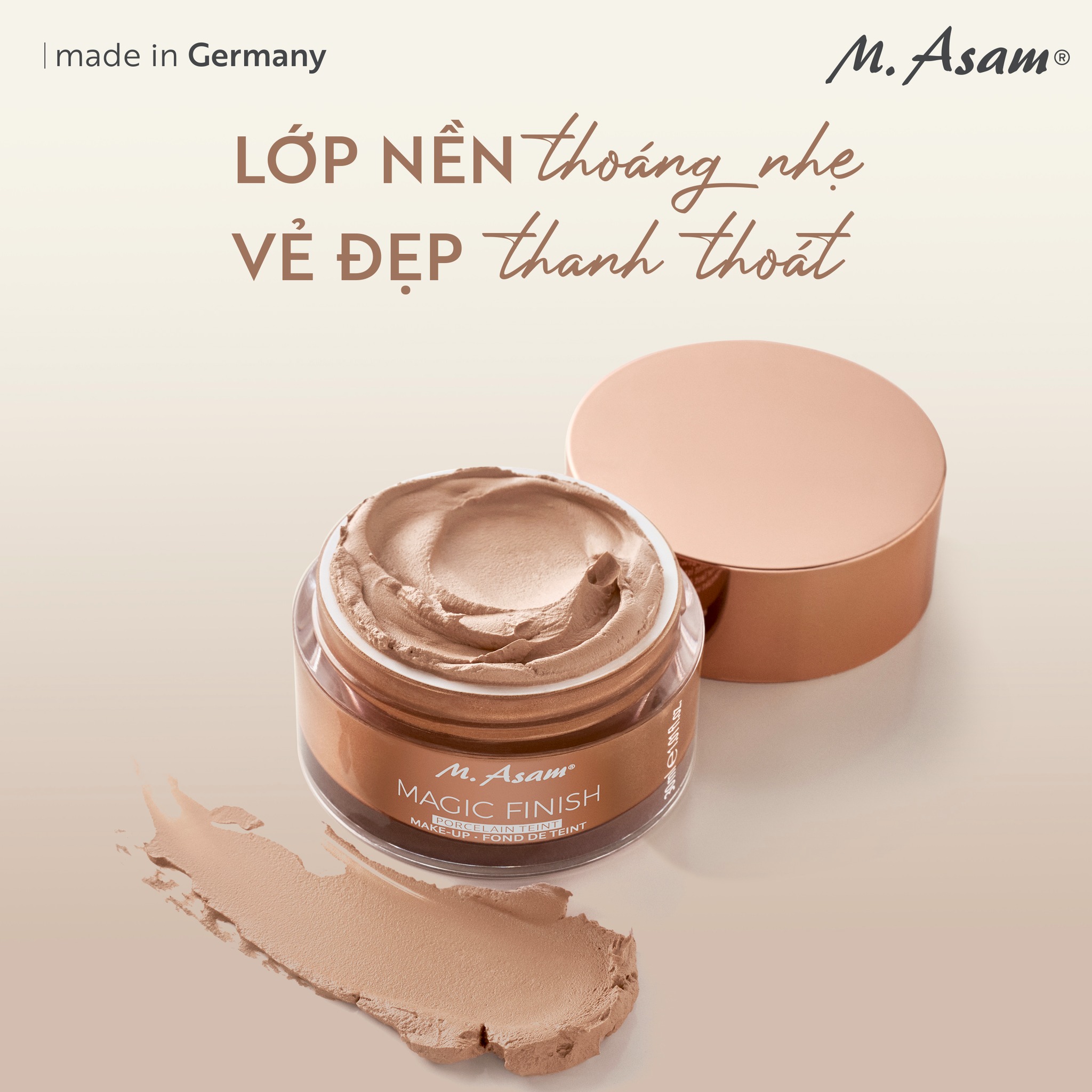 M. Asam Magic Finish Make-Up Mousse Kem Nền Mây 30ml