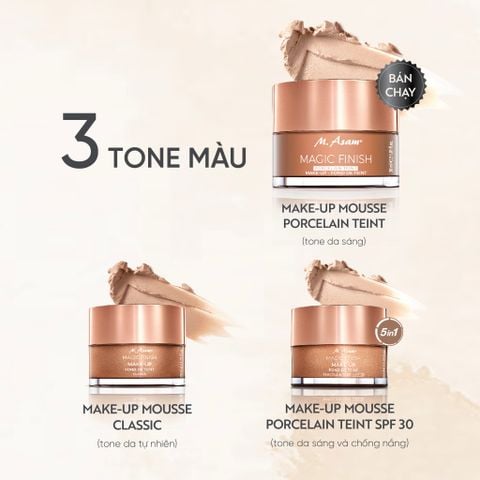 M. Asam Magic Finish Make-Up Mousse Kem Nền Mây 30ml