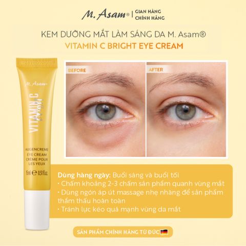 M. Asam Vitamin C Bright Eye Cream Kem Mắt Làm Sáng Da, Giảm Quầng Thâm Mắt 15ml