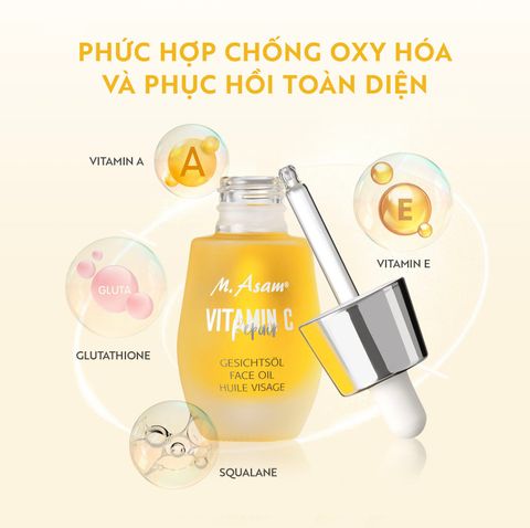 M. Asam Vitamin C Repair Face Oil Lam Dầu Dưỡng  Sáng Da, Phục Hồi, Chống Lão Hóa 30ml