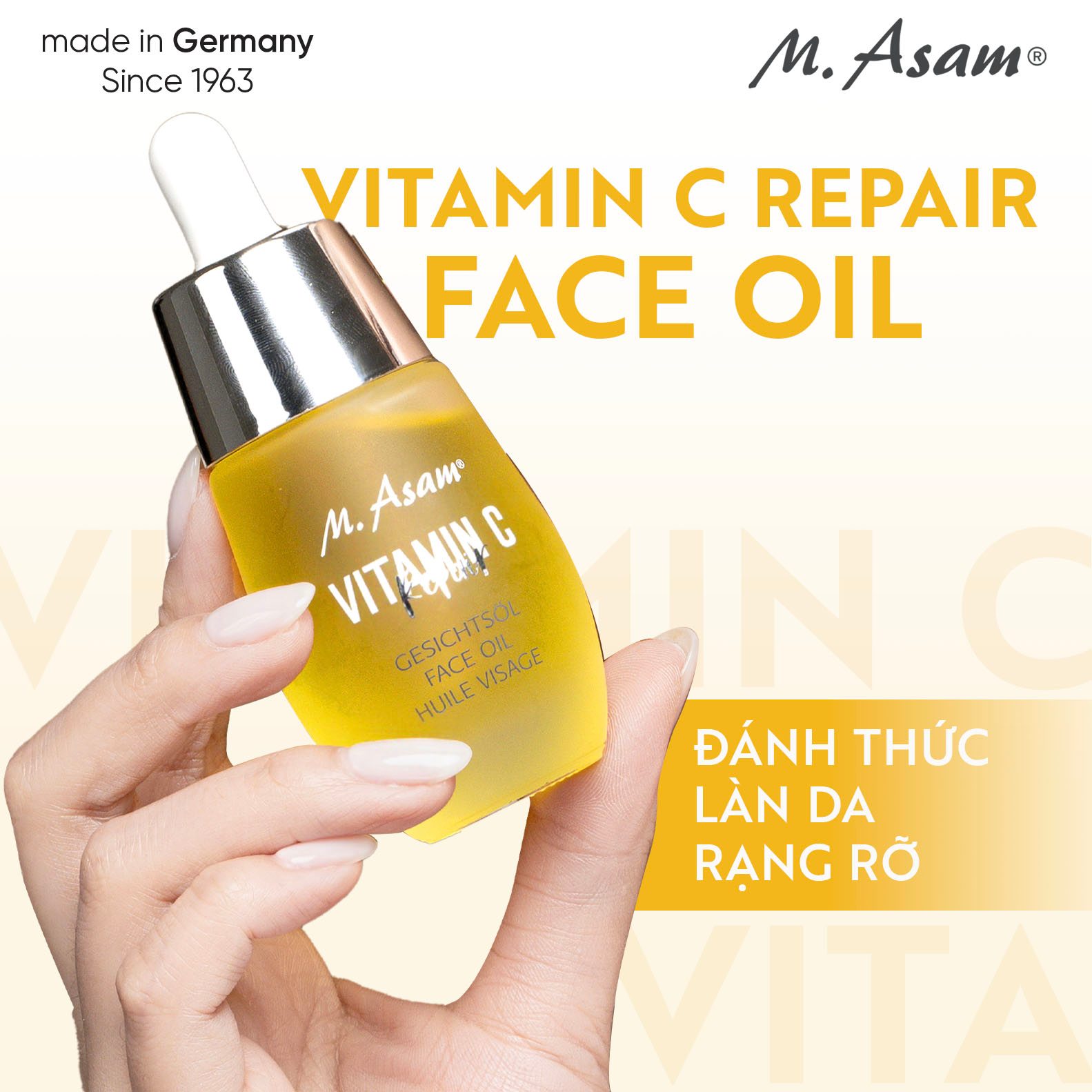 M. Asam Vitamin C Repair Face Oil Lam Dầu Dưỡng  Sáng Da, Phục Hồi, Chống Lão Hóa 30ml