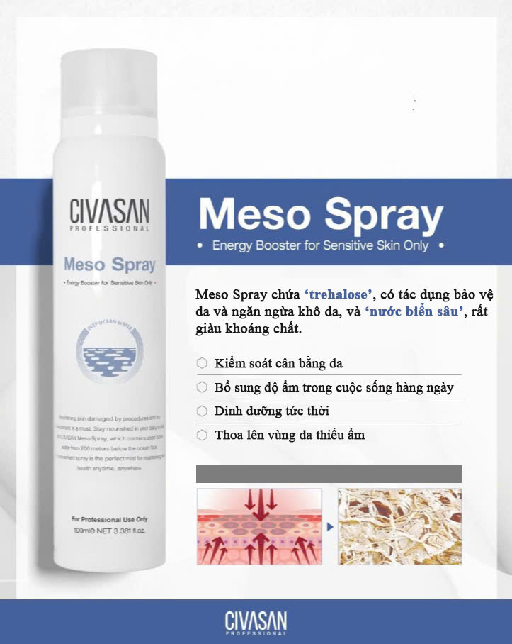 Civasan Meso Spray 100ml - Xịt Khoáng
