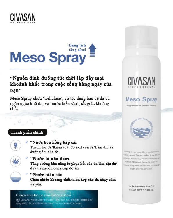 Civasan Meso Spray 100ml - Xịt Khoáng
