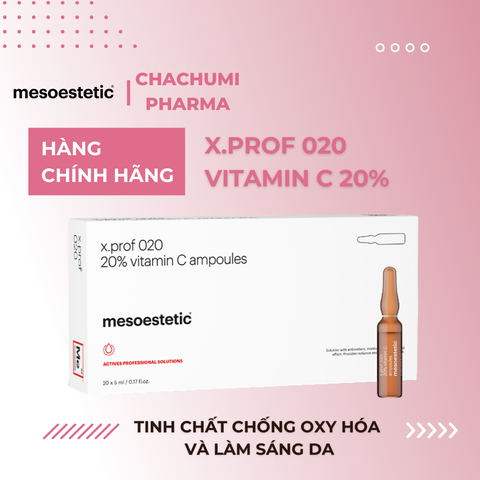 Mesoestetic X.Prof 020 Vitamin C 20% - Tinh Chất Chống Oxy Hóa Và Làm Sáng Da 20x5ml