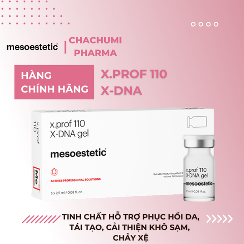 Mesoestetic X.Prof 110 X-DNA - Tinh Chất Hỗ Trợ Phục Hồi Da, Tái Tạo, Cải Thiện Khô Sạm, Chảy Xệ 5x2.5ml