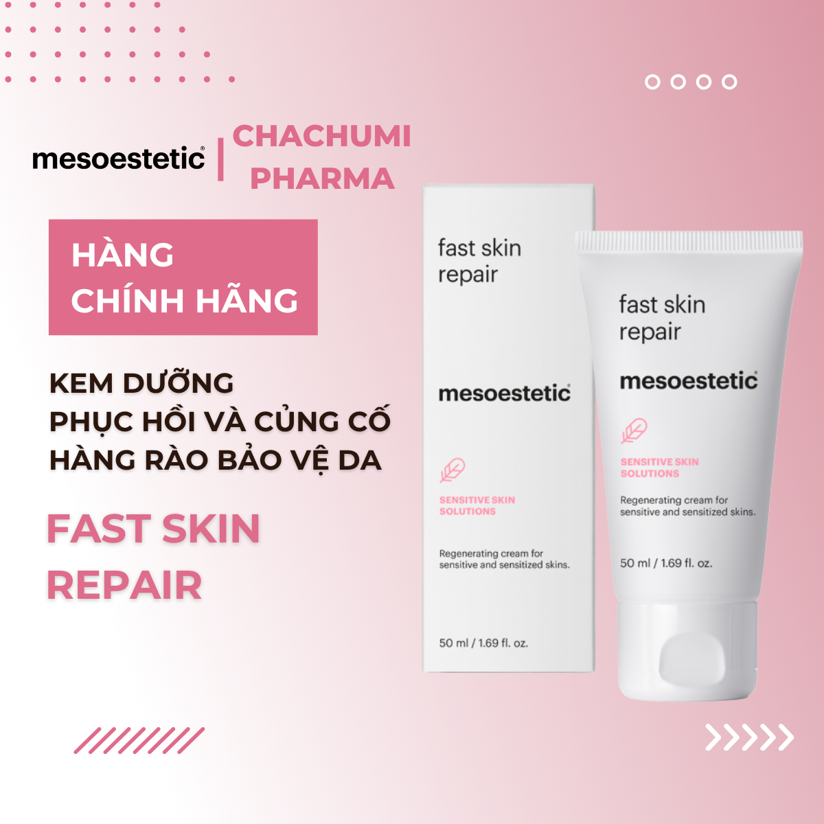 Mesoestetic Fast Skin Repair Kem Dưỡng Phục Hồi Và Củng Cố Hàng Rào Bảo Vệ Da 50ml