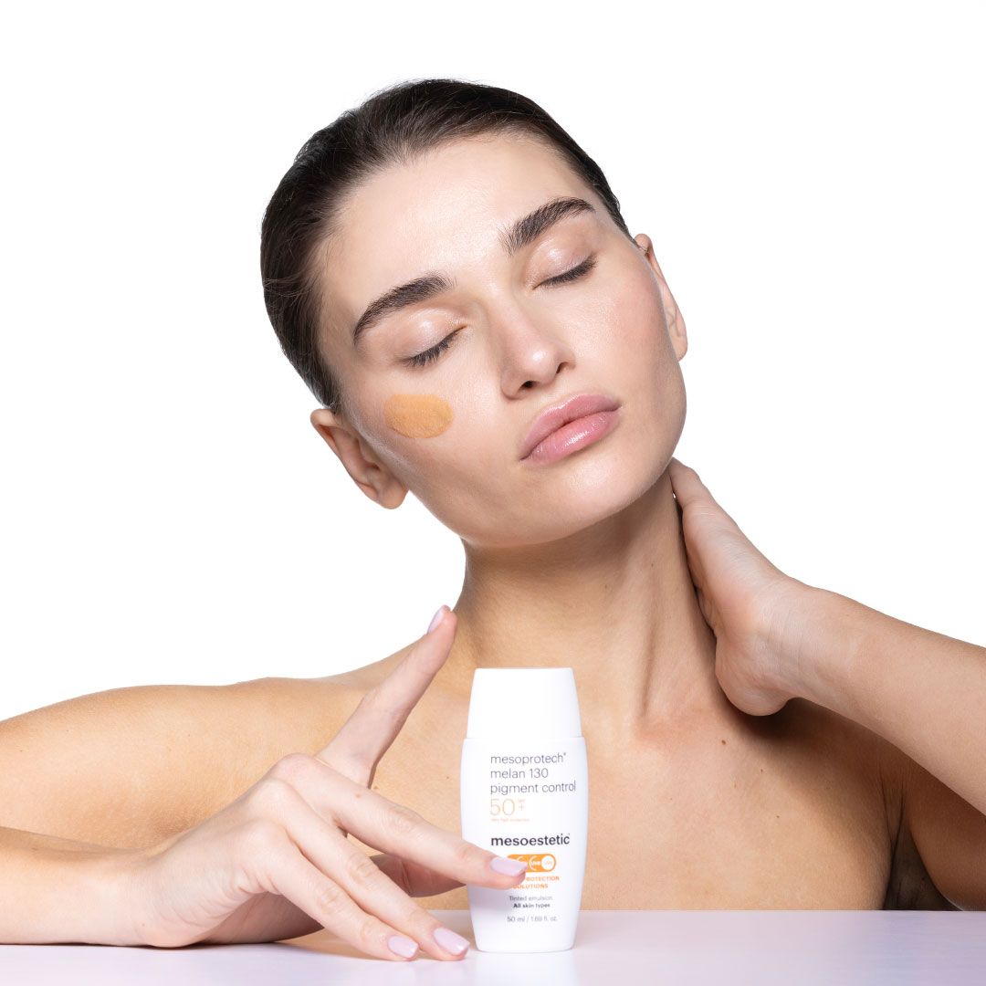 Mesoestetic Mesoprotech Melan 130 Pigment Control SPF50+ Kem Chống Nắng Cho Da Dễ Tăng Sắc Tố 50ml