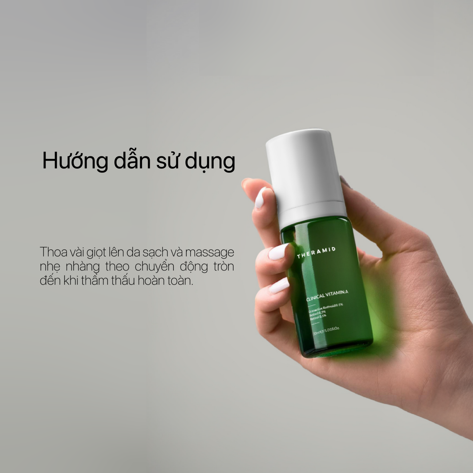 Theramid Clinical Vitamin A - Tinh Chất Vitamin A Tái Tạo Da Chuyên Sâu, Cải Thiện Kết Cấu Da 30ml