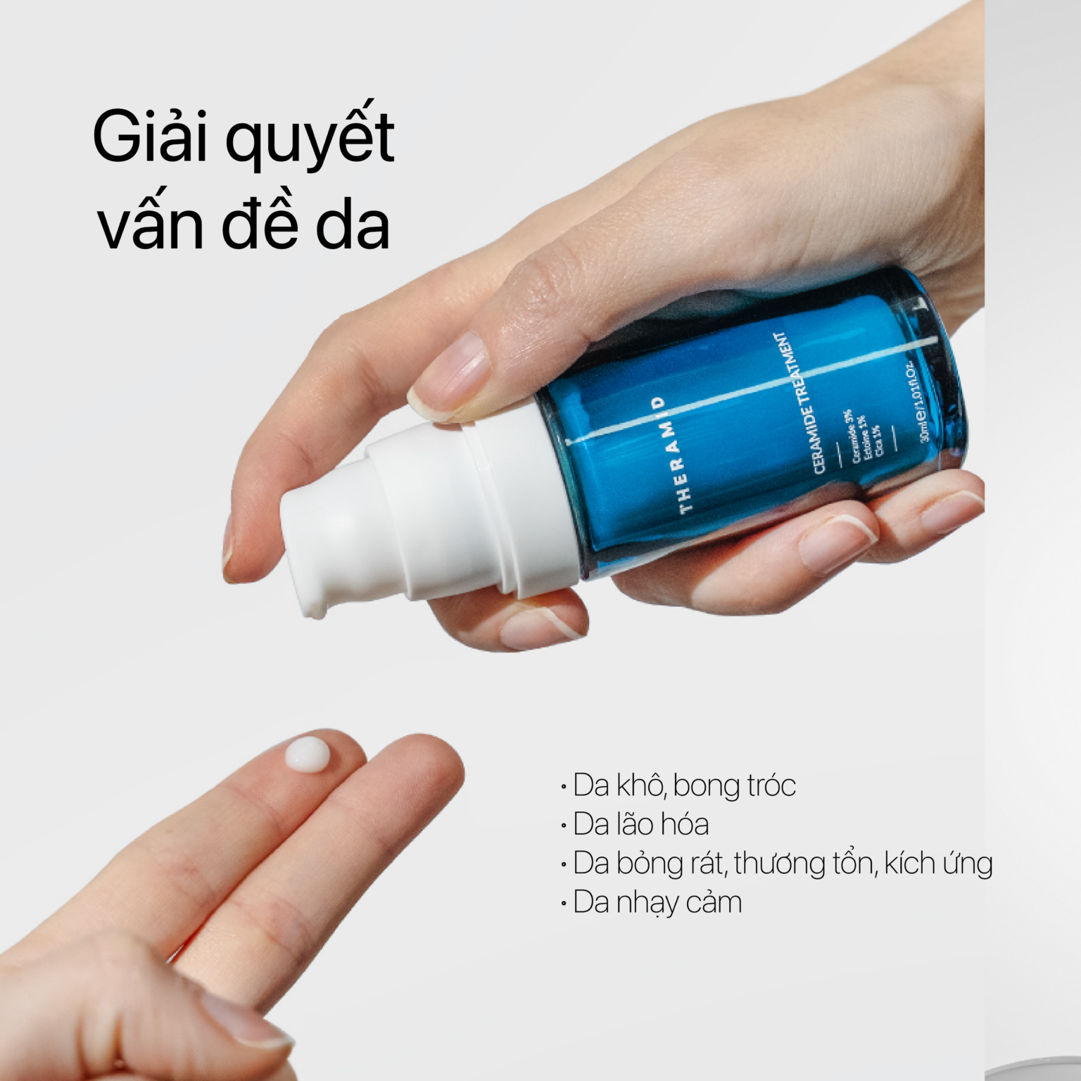 Theramid Ceramide Treatment - Tinh Chất Ceramide Phục Hồi Hàng Rào Da, Dưỡng Ẩm & Giảm Khô Căng 30ml